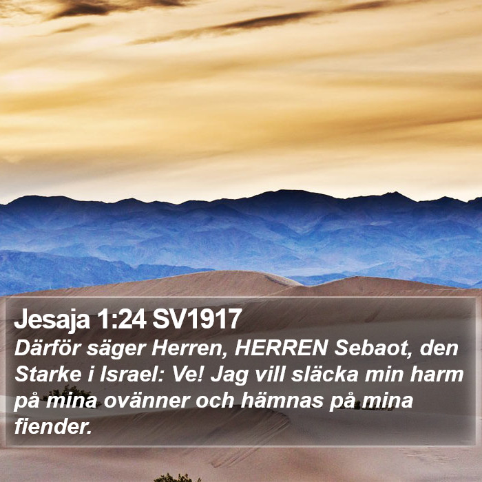 Jesaja 1:24 SV1917 Bible Study