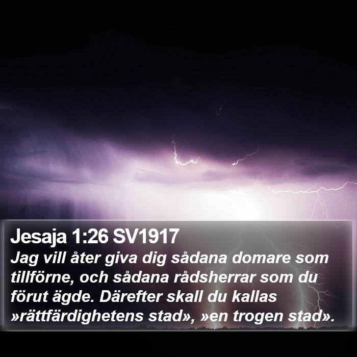 Jesaja 1:26 SV1917 Bible Study