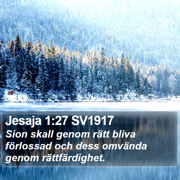 Jesaja 1:27 SV1917 Bible Study