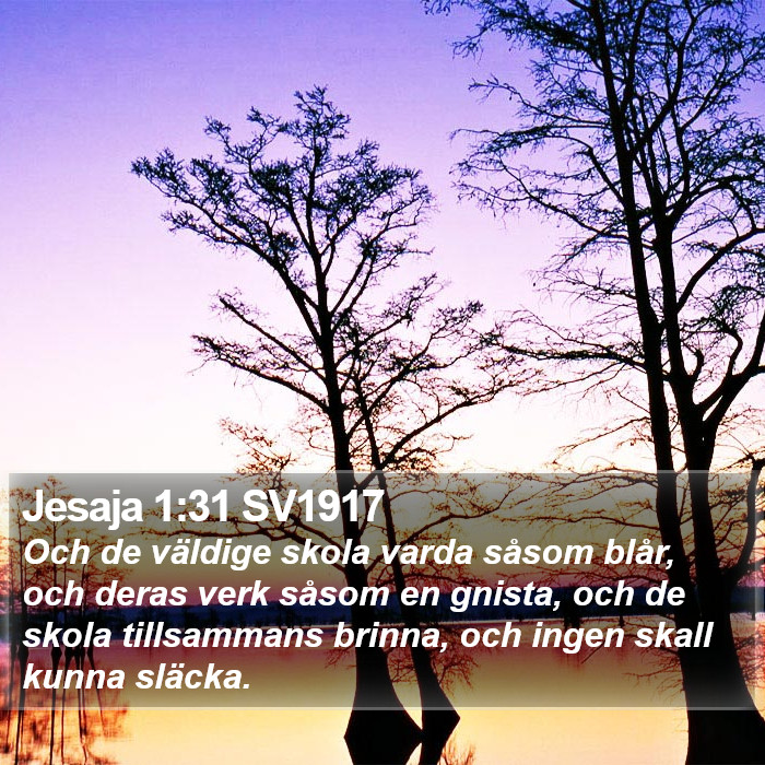 Jesaja 1:31 SV1917 Bible Study