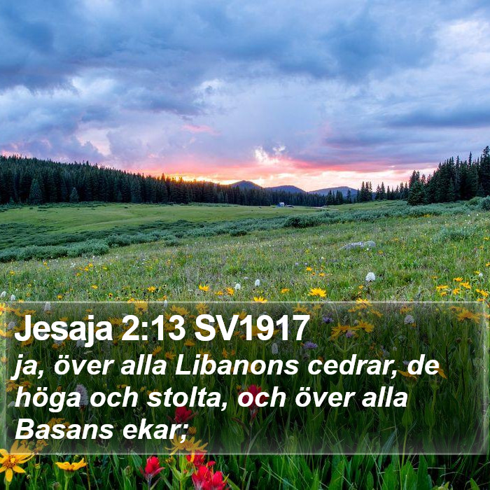 Jesaja 2:13 SV1917 Bible Study