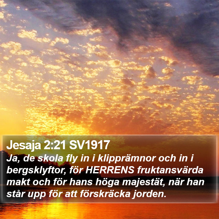 Jesaja 2:21 SV1917 Bible Study