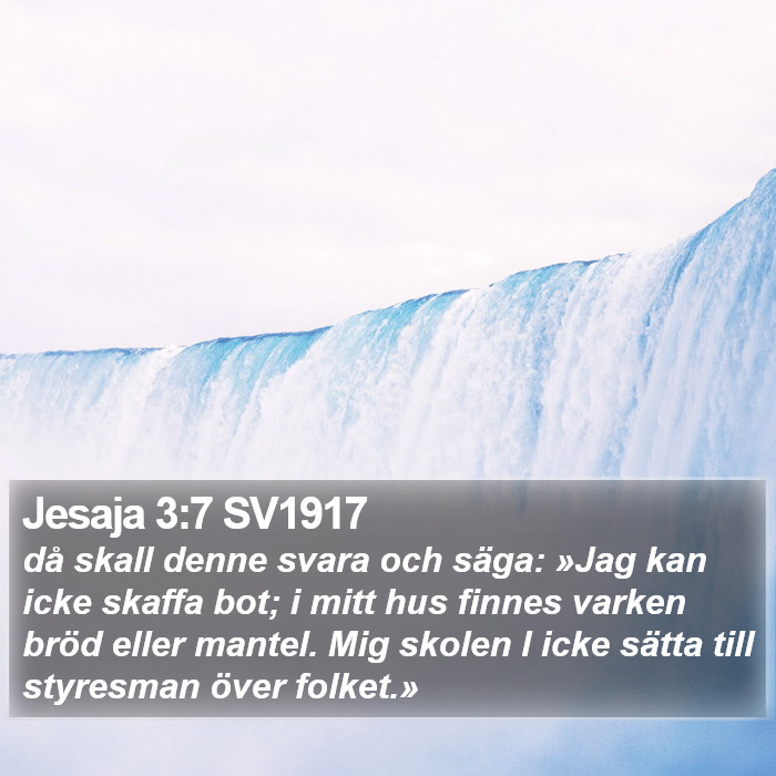 Jesaja 3:7 SV1917 Bible Study