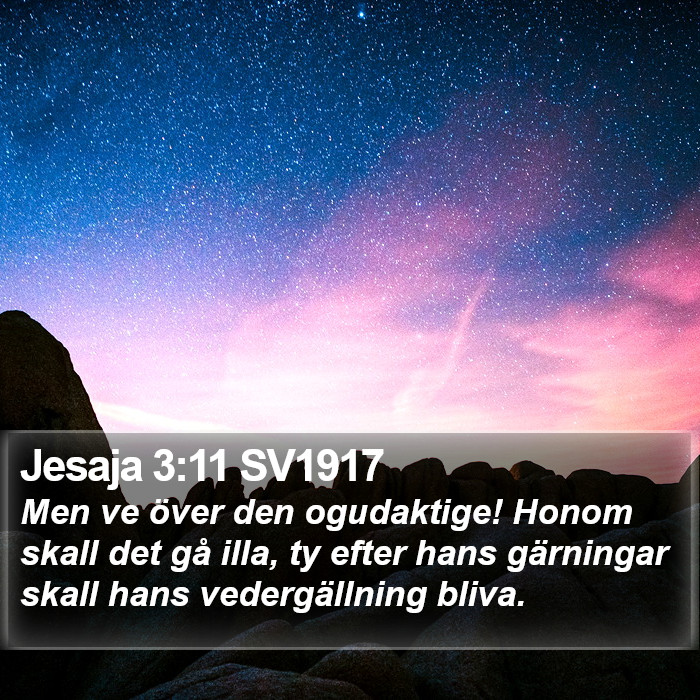 Jesaja 3:11 SV1917 Bible Study