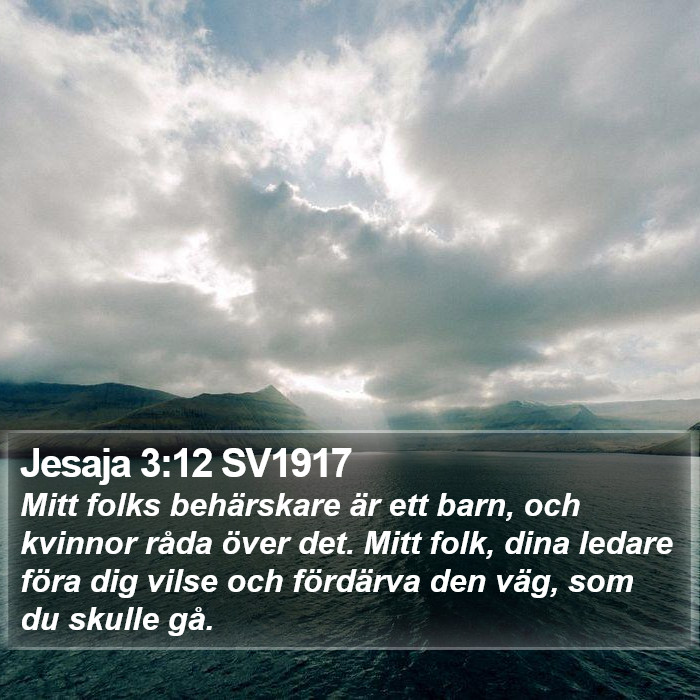 Jesaja 3:12 SV1917 Bible Study