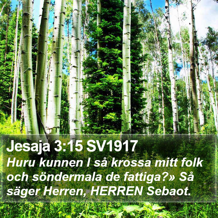 Jesaja 3:15 SV1917 Bible Study