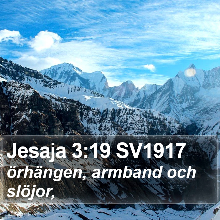 Jesaja 3:19 SV1917 Bible Study