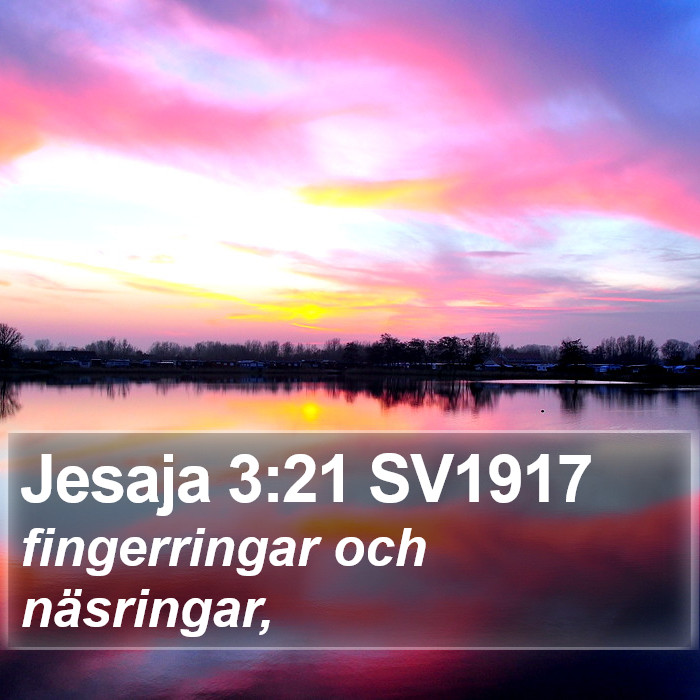 Jesaja 3:21 SV1917 Bible Study