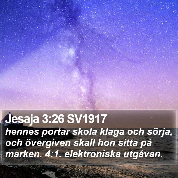 Jesaja 3:26 SV1917 Bible Study