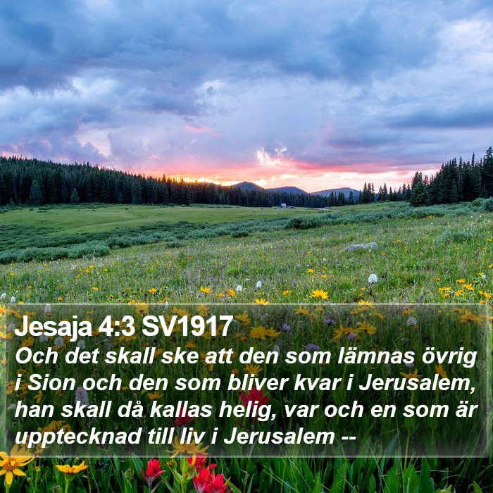 Jesaja 4:3 SV1917 Bible Study