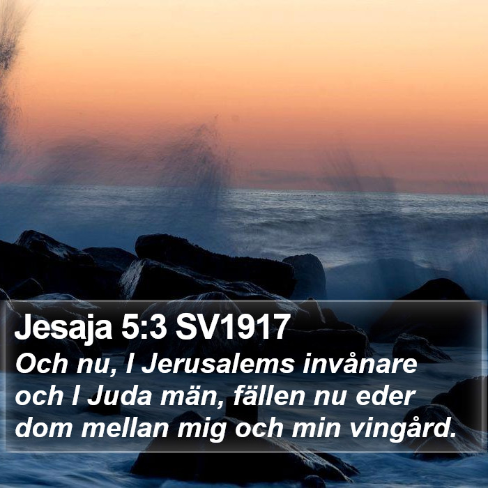 Jesaja 5:3 SV1917 Bible Study