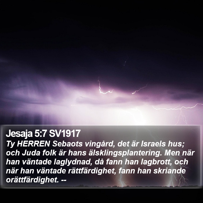 Jesaja 5:7 SV1917 Bible Study