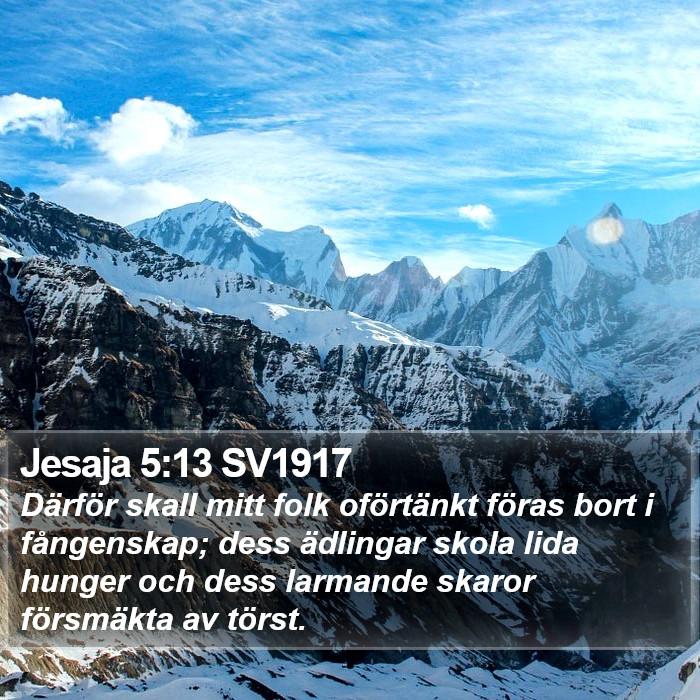 Jesaja 5:13 SV1917 Bible Study