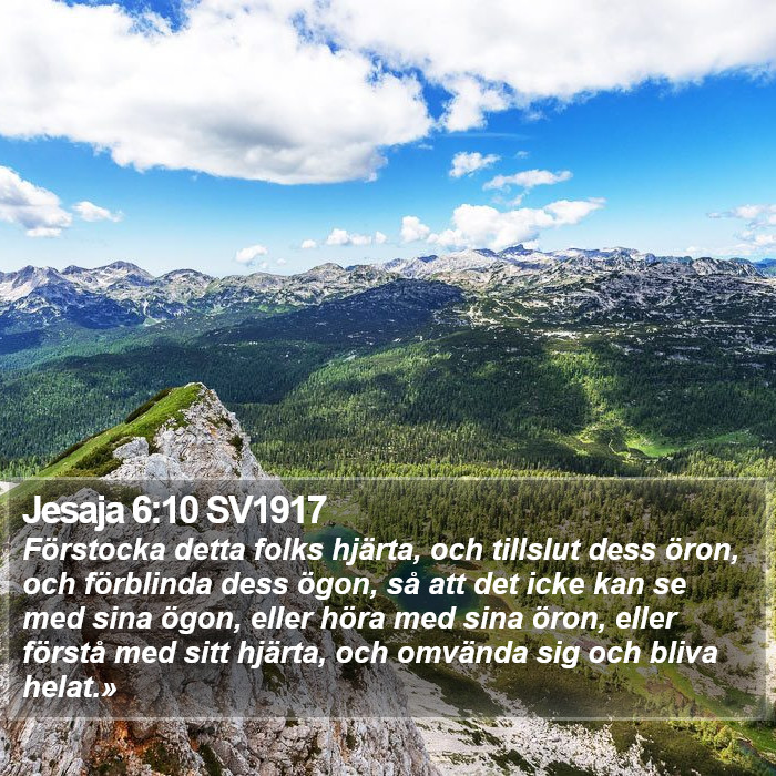 Jesaja 6:10 SV1917 Bible Study