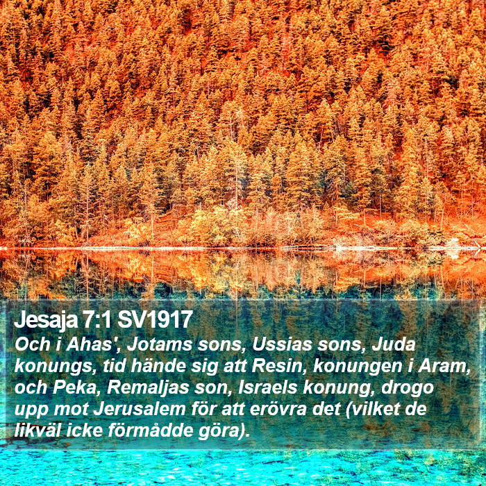 Jesaja 7:1 SV1917 Bible Study