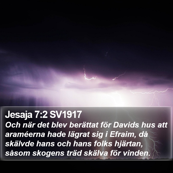 Jesaja 7:2 SV1917 Bible Study