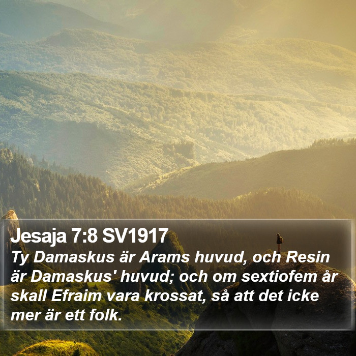 Jesaja 7:8 SV1917 Bible Study