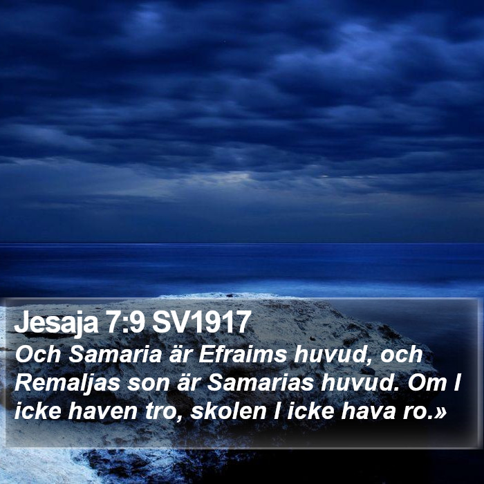 Jesaja 7:9 SV1917 Bible Study