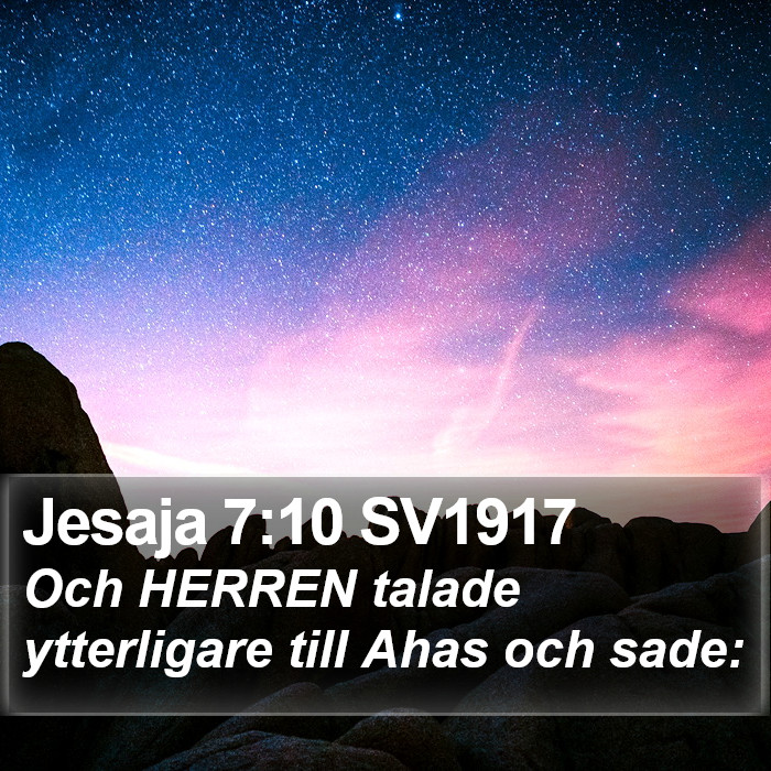 Jesaja 7:10 SV1917 Bible Study