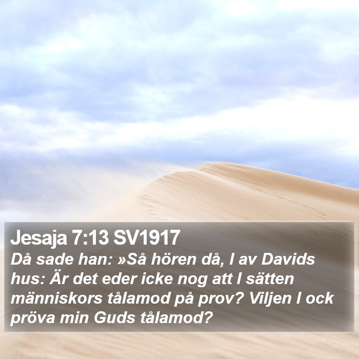 Jesaja 7:13 SV1917 Bible Study