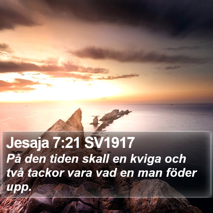 Jesaja 7:21 SV1917 Bible Study