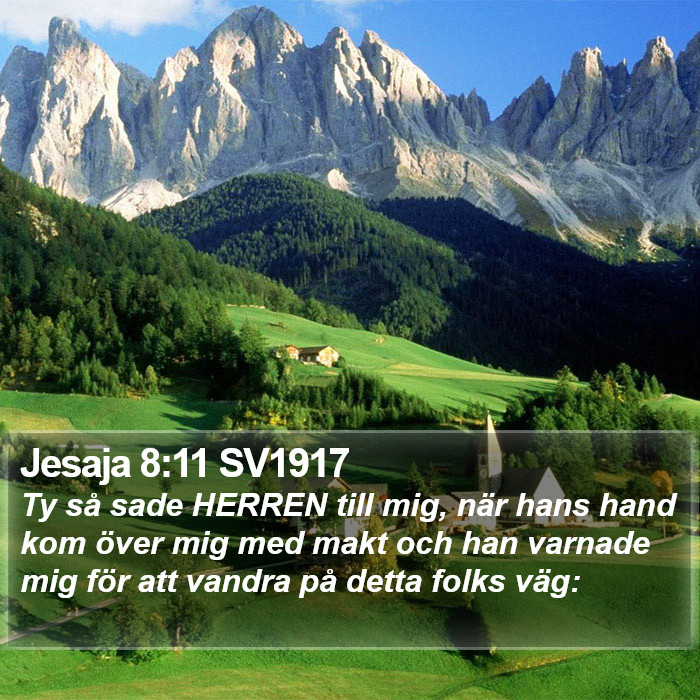 Jesaja 8:11 SV1917 Bible Study