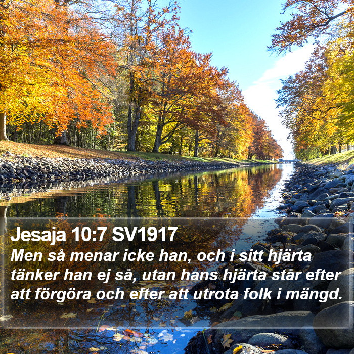 Jesaja 10:7 SV1917 Bible Study