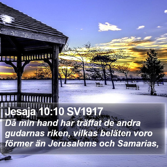 Jesaja 10:10 SV1917 Bible Study