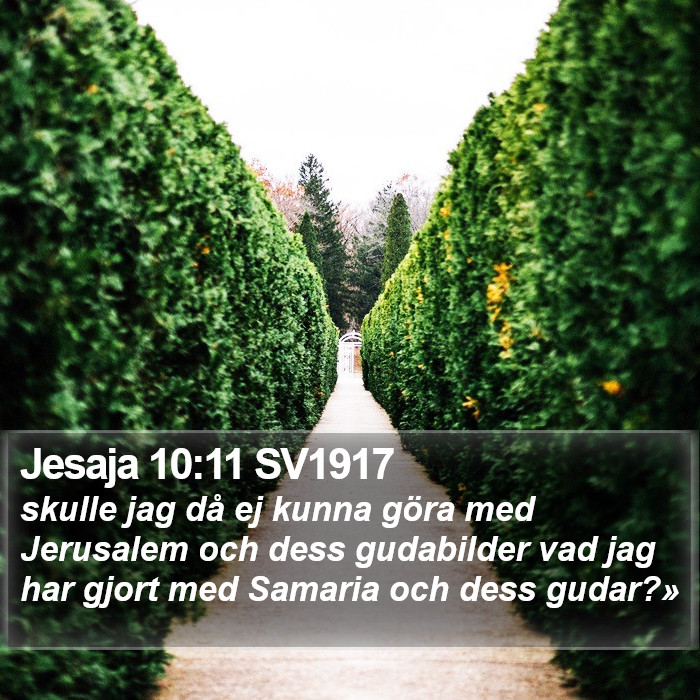 Jesaja 10:11 SV1917 Bible Study