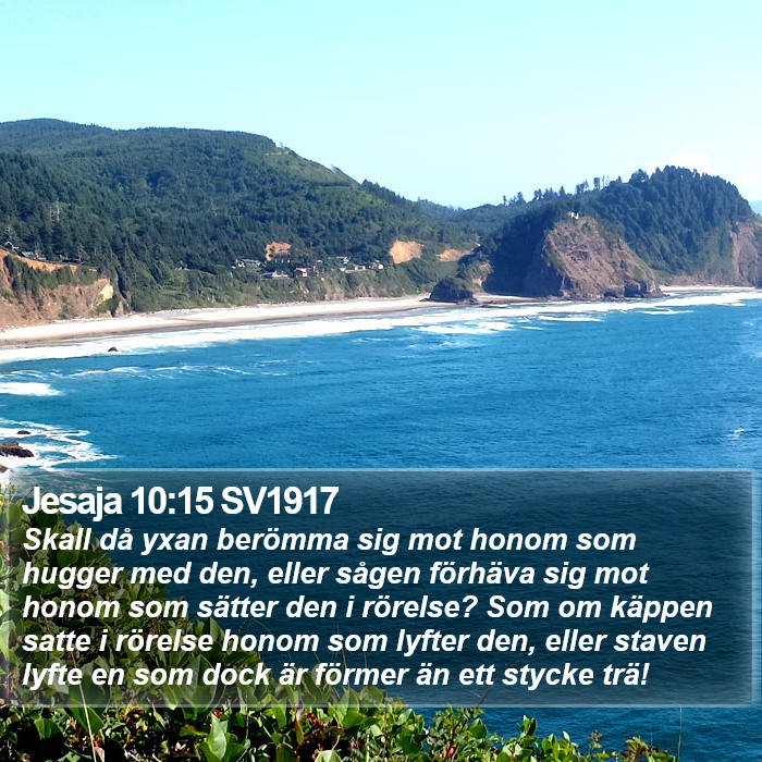 Jesaja 10:15 SV1917 Bible Study