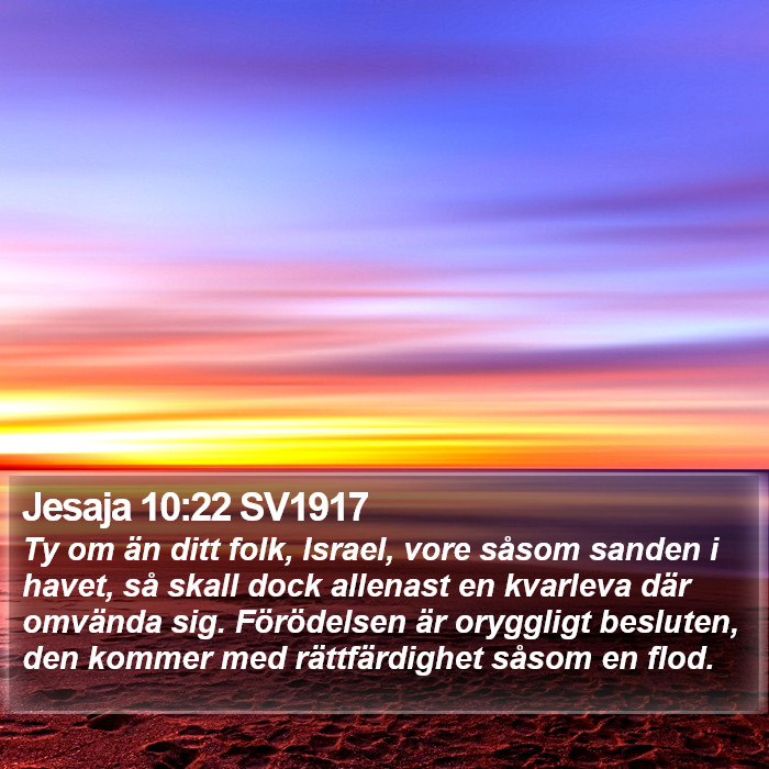 Jesaja 10:22 SV1917 Bible Study