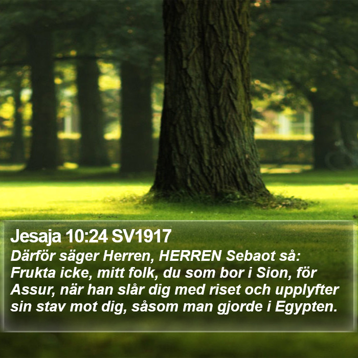 Jesaja 10:24 SV1917 Bible Study