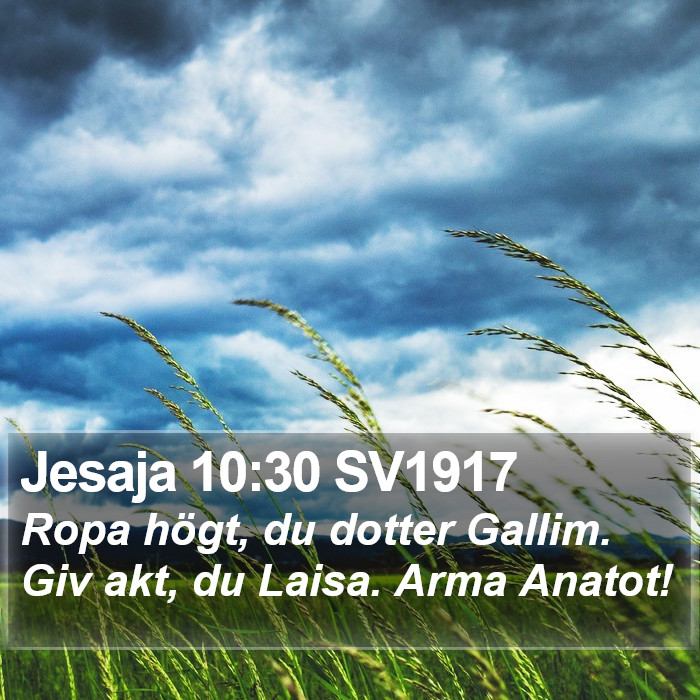 Jesaja 10:30 SV1917 Bible Study