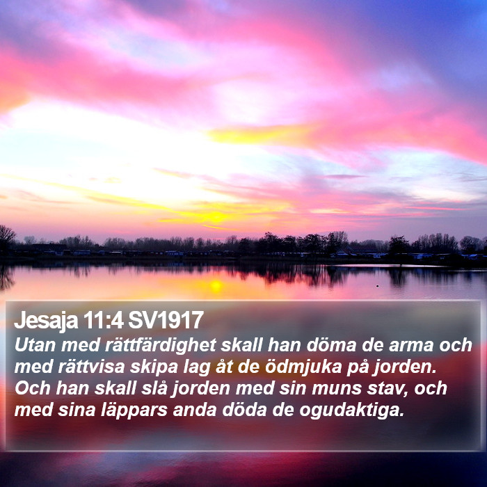 Jesaja 11:4 SV1917 Bible Study