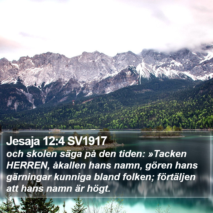 Jesaja 12:4 SV1917 Bible Study
