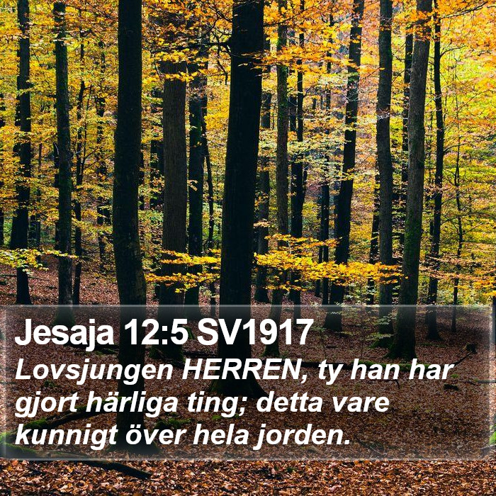 Jesaja 12:5 SV1917 Bible Study