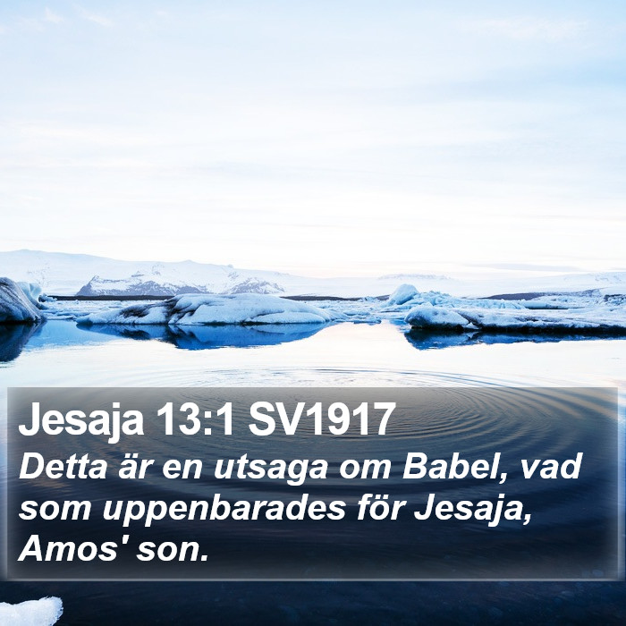 Jesaja 13:1 SV1917 Bible Study