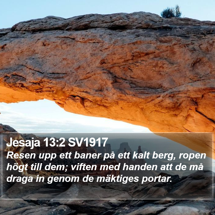 Jesaja 13:2 SV1917 Bible Study