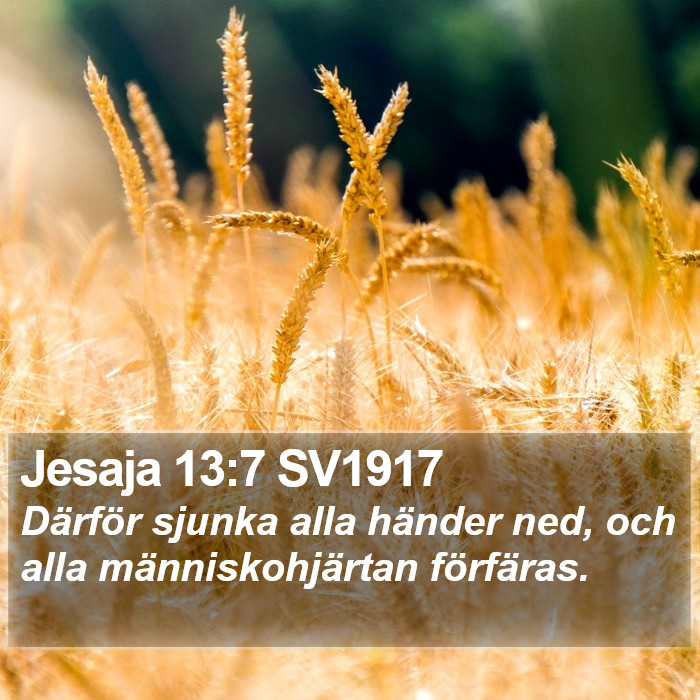 Jesaja 13:7 SV1917 Bible Study