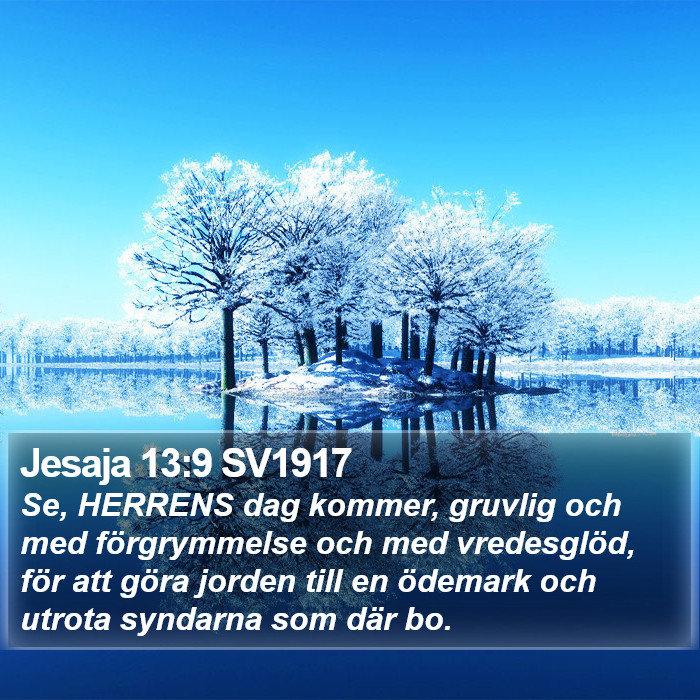 Jesaja 13:9 SV1917 Bible Study