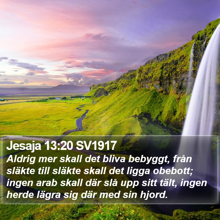 Jesaja 13:20 SV1917 Bible Study