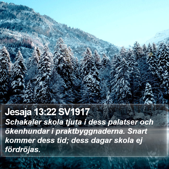 Jesaja 13:22 SV1917 Bible Study