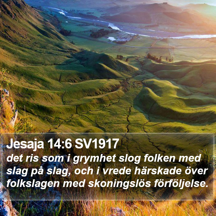 Jesaja 14:6 SV1917 Bible Study