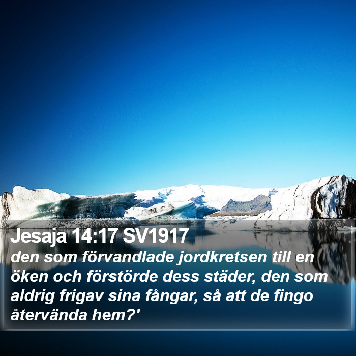 Jesaja 14:17 SV1917 Bible Study