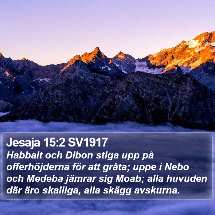 Jesaja 15:2 SV1917 Bible Study