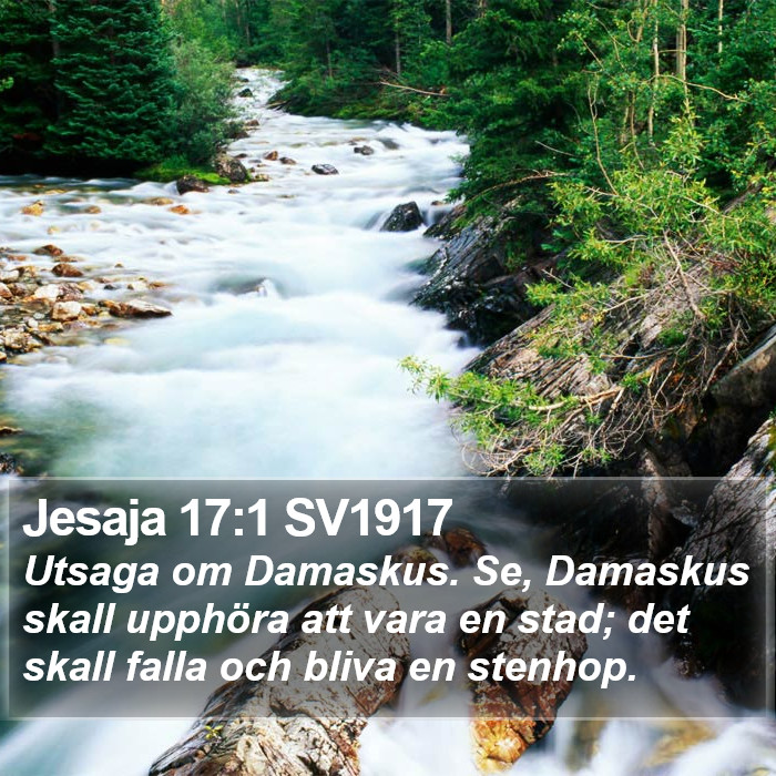 Jesaja 17:1 SV1917 Bible Study