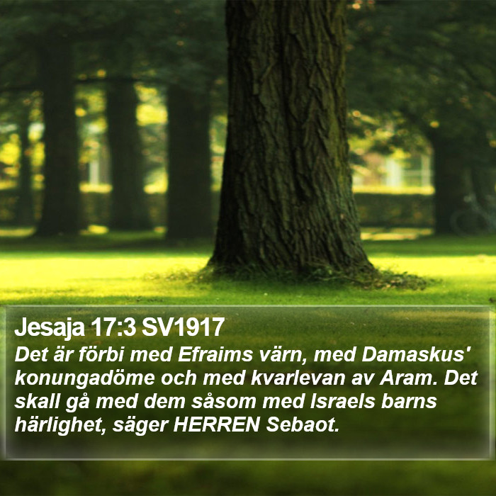 Jesaja 17:3 SV1917 Bible Study