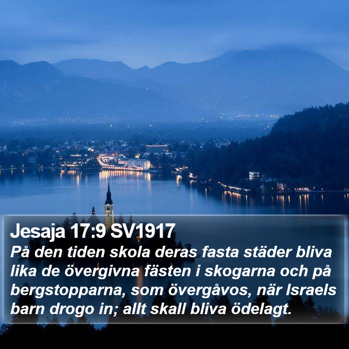 Jesaja 17:9 SV1917 Bible Study