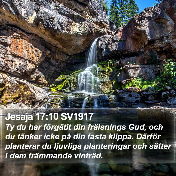 Jesaja 17:10 SV1917 Bible Study