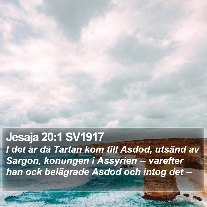 Jesaja 20:1 SV1917 Bible Study